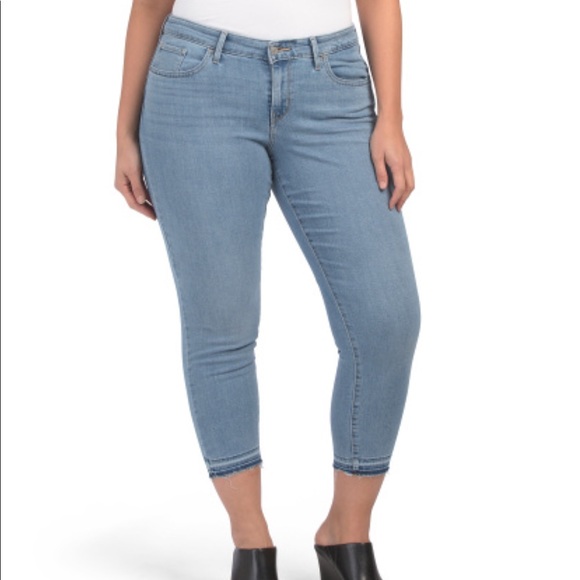 Levi’s 711 Blue Skinny Ankle Crop Mid Rise Jeans - Picture 1 of 8